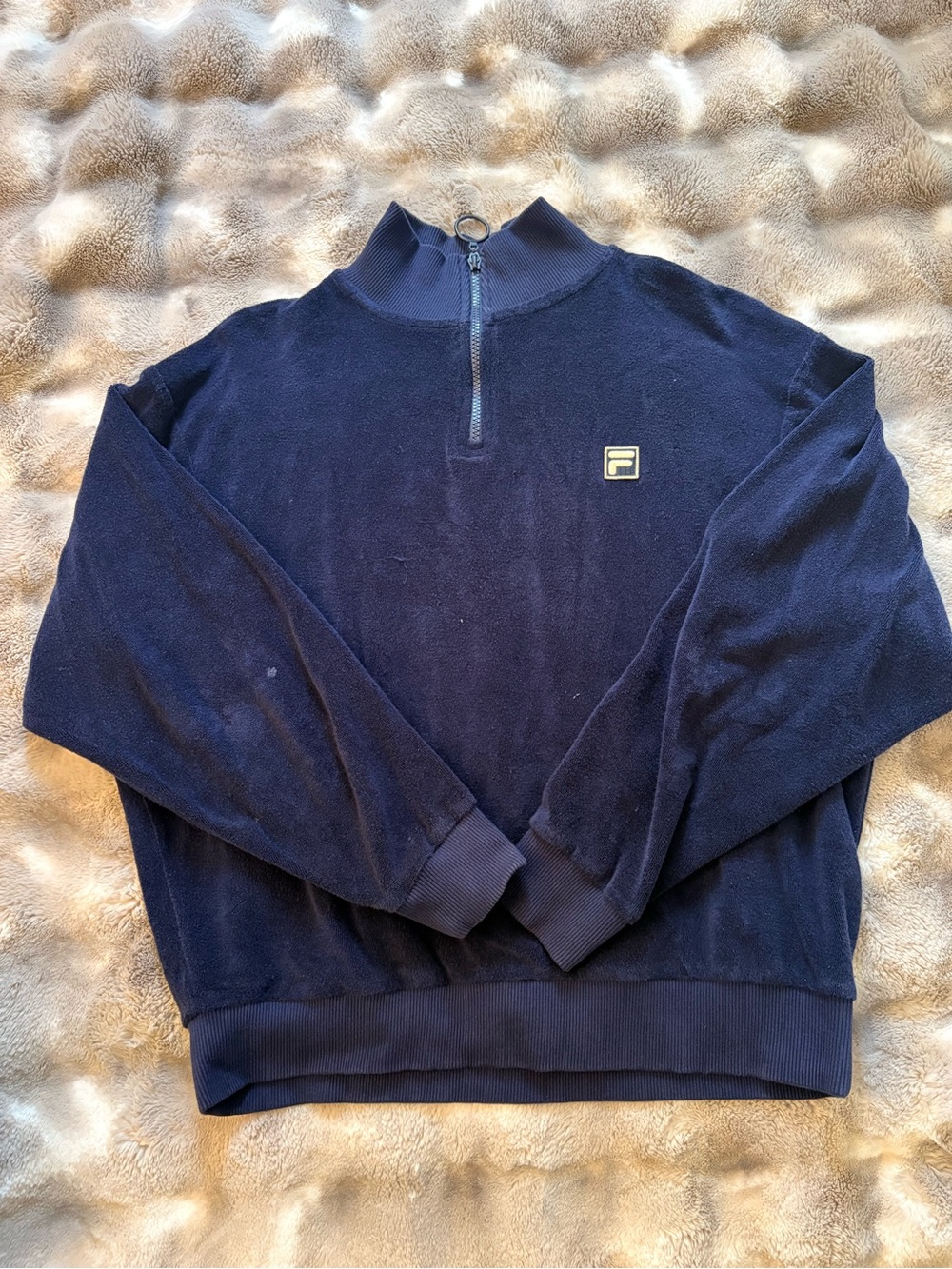 Fila Men's Navy Half-Zip Pullover Sweater